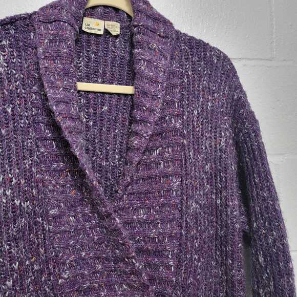 Liz Claiborne Wool Blend Cardigan Sweater - Picture 8 of 9